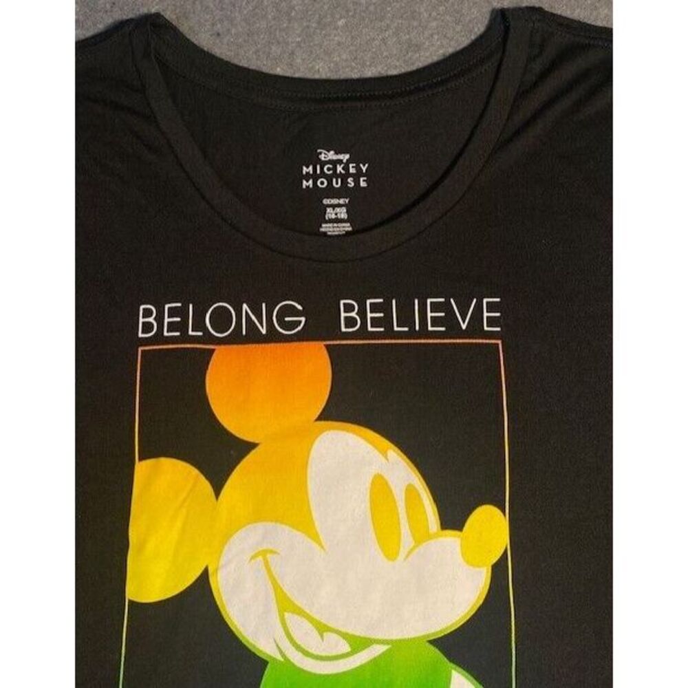 MICKEY MOUSE Disney TANK TOP XL BLACK Pride MUSCLE SHIRT belong believe be proud - Picture 4 of 10